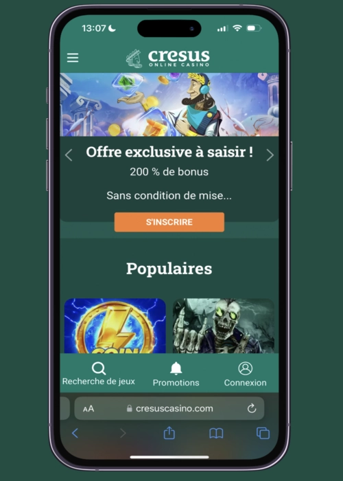 Lobby principal slots luxe Cresus Casino